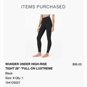 Lululemon Wunder Under Legging